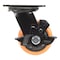 Vestil Polyurethane Swivel With Brake Caster 4 In. Diameter x 2 In. Width 594 lb Orange/Black CST-BN-4X2PUP-SWB - alternate 2
